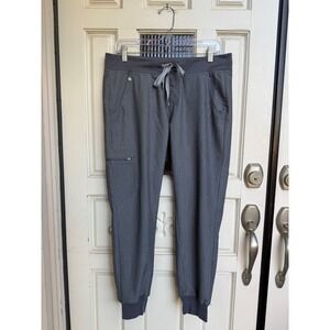 FIGS Womens Zamora Jogger Scrub Pants Graphite Grey Size Medium Petite